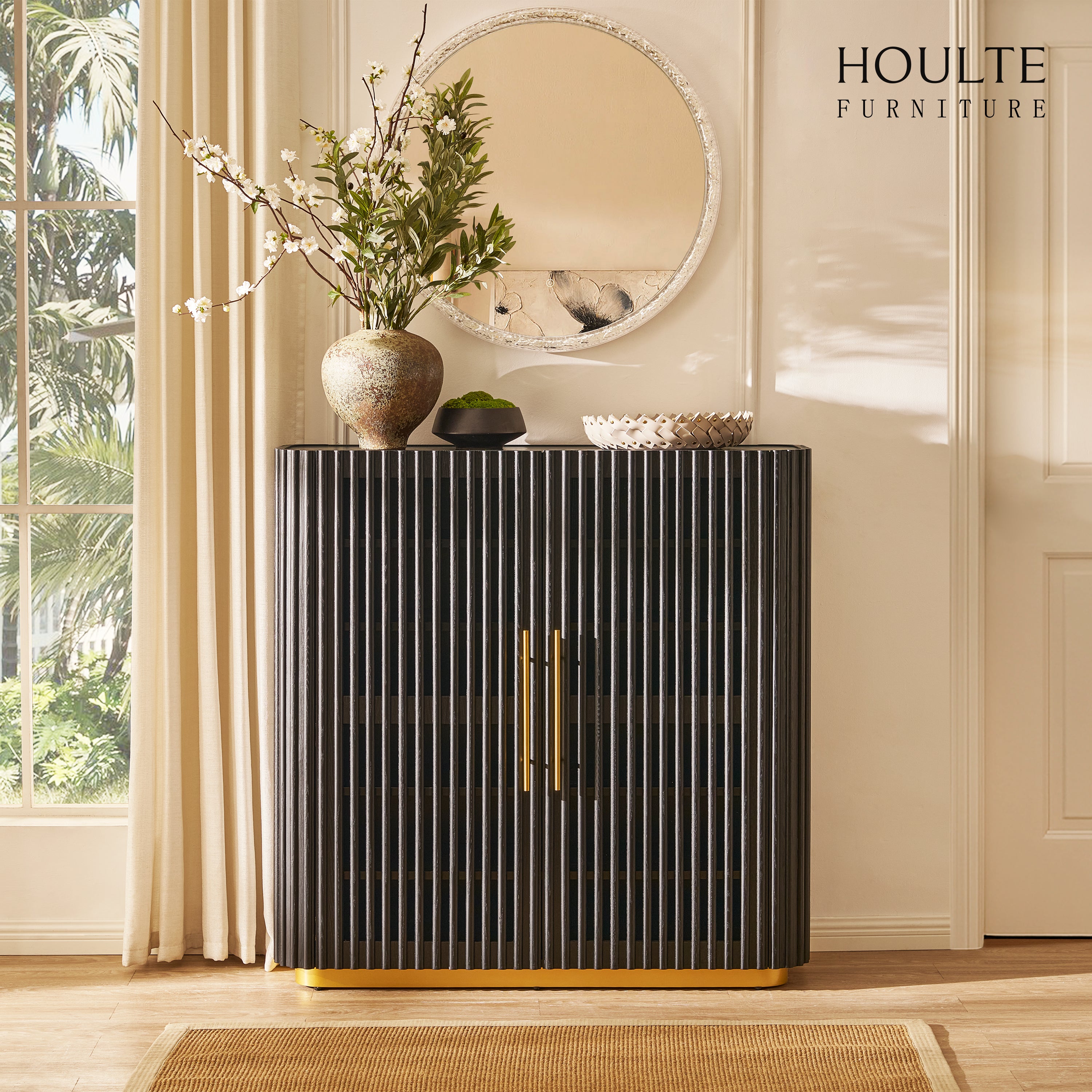 Holton 47"H Oak Storage Cabinet