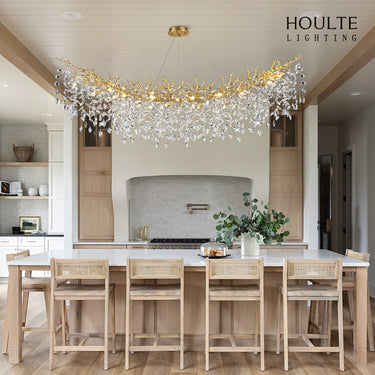 Frostleaf Crystal Cascade Tree Branch Linear Chandelier 72"