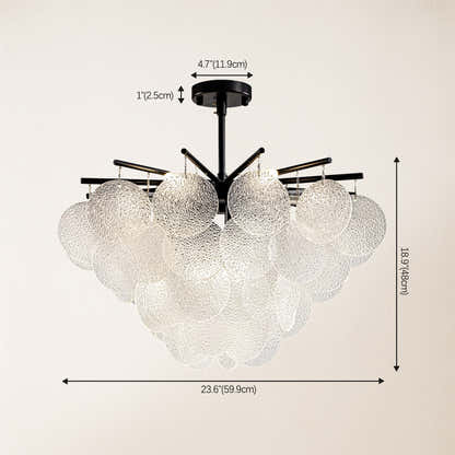 Velmora Glass Disc Tiered Chandelier 24"D
