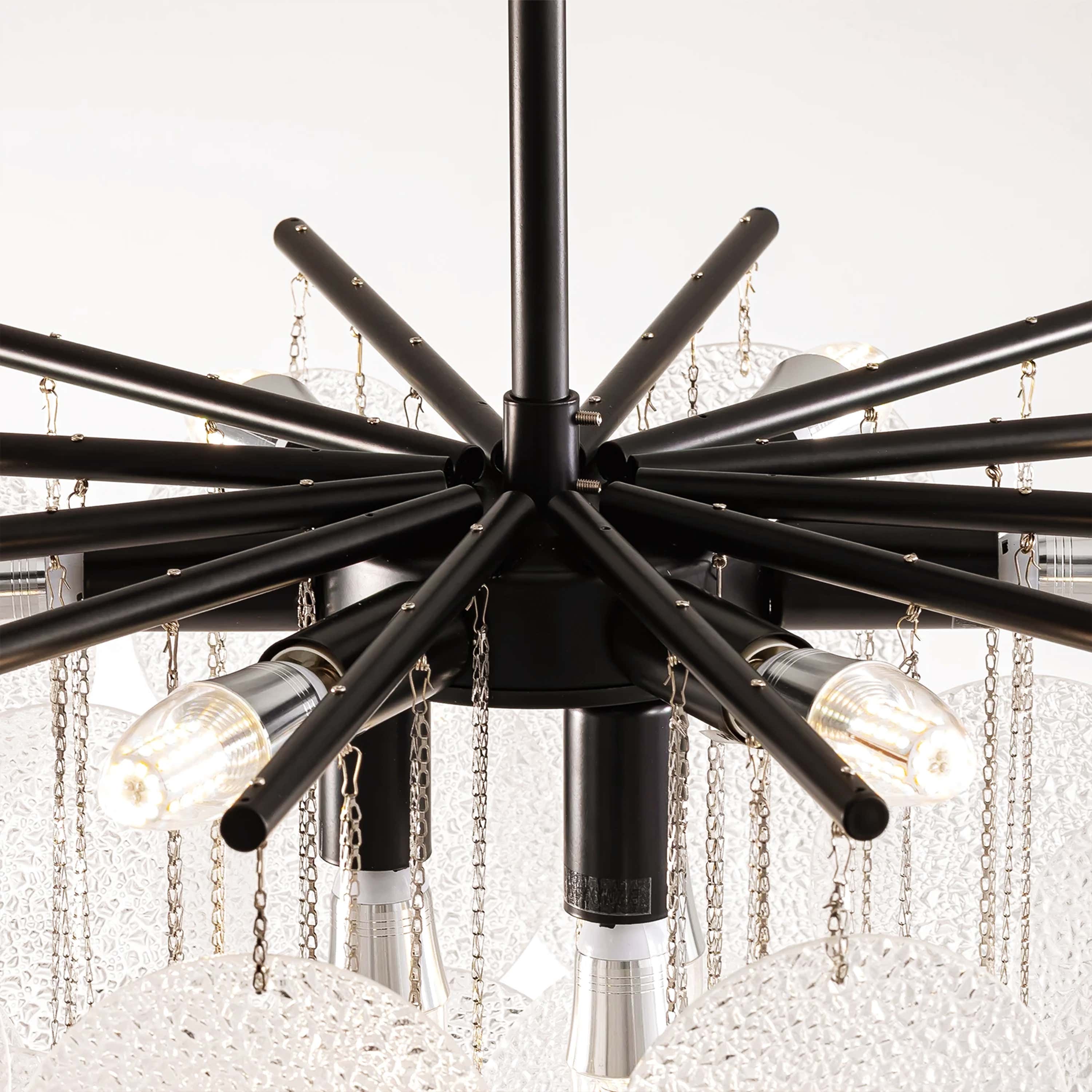 Velmora Glass Disc Tiered Chandelier 24"D