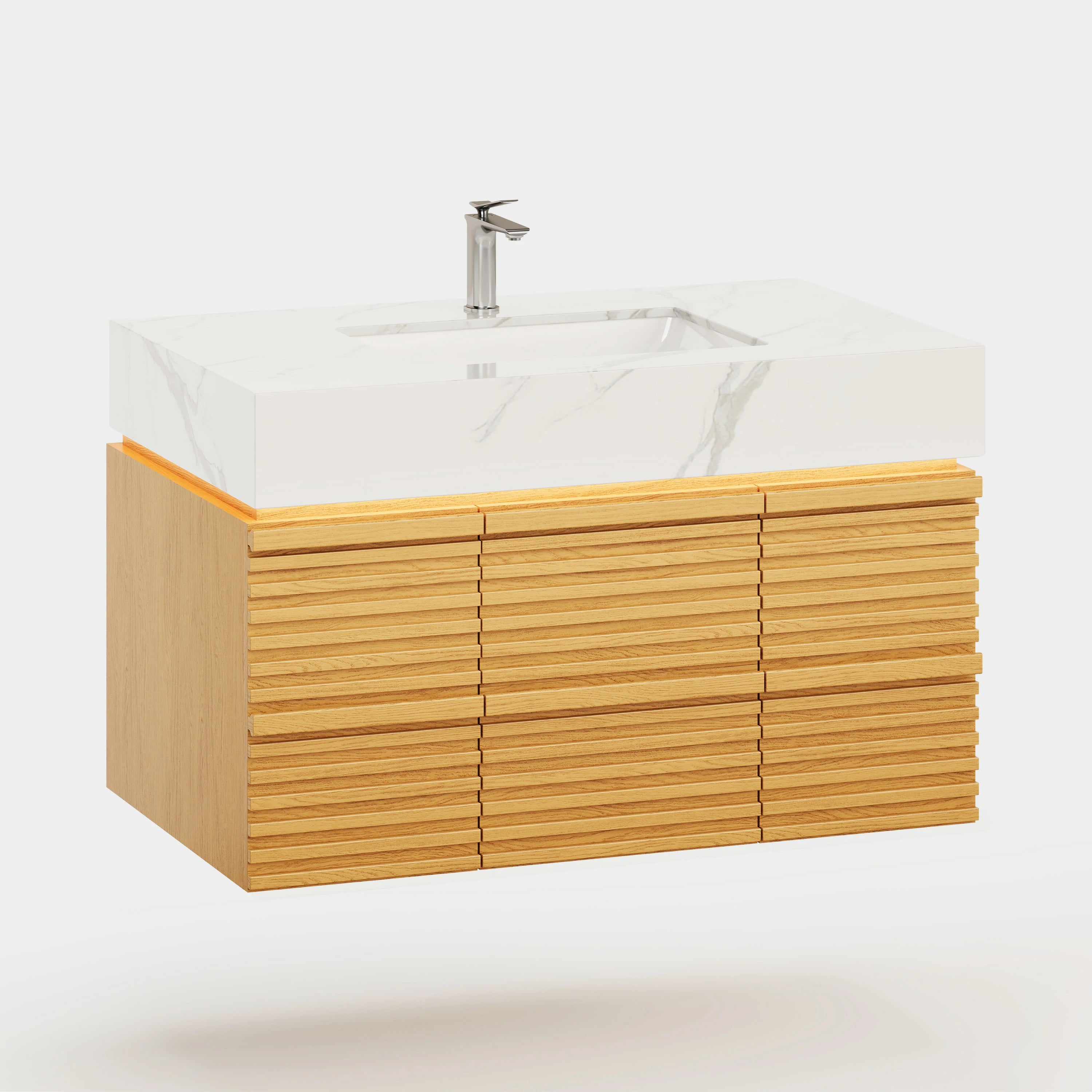 Isla Oak Bathroom Vanity 91cm W