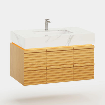 Isla Oak Bathroom Vanity 91cm W