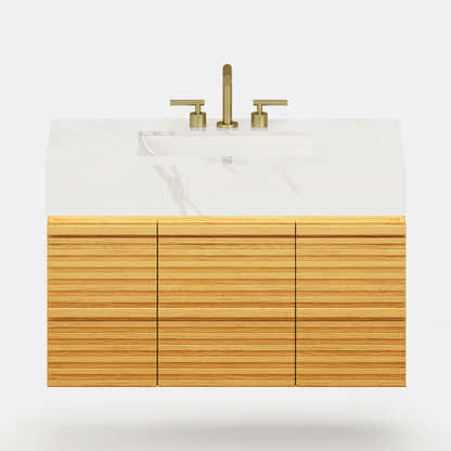 Isla Oak Bathroom Vanity 91cm W