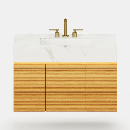 Isla Oak Bathroom Vanity 91cm W