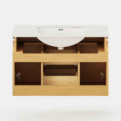 Isla Oak Bathroom Vanity 91cm W