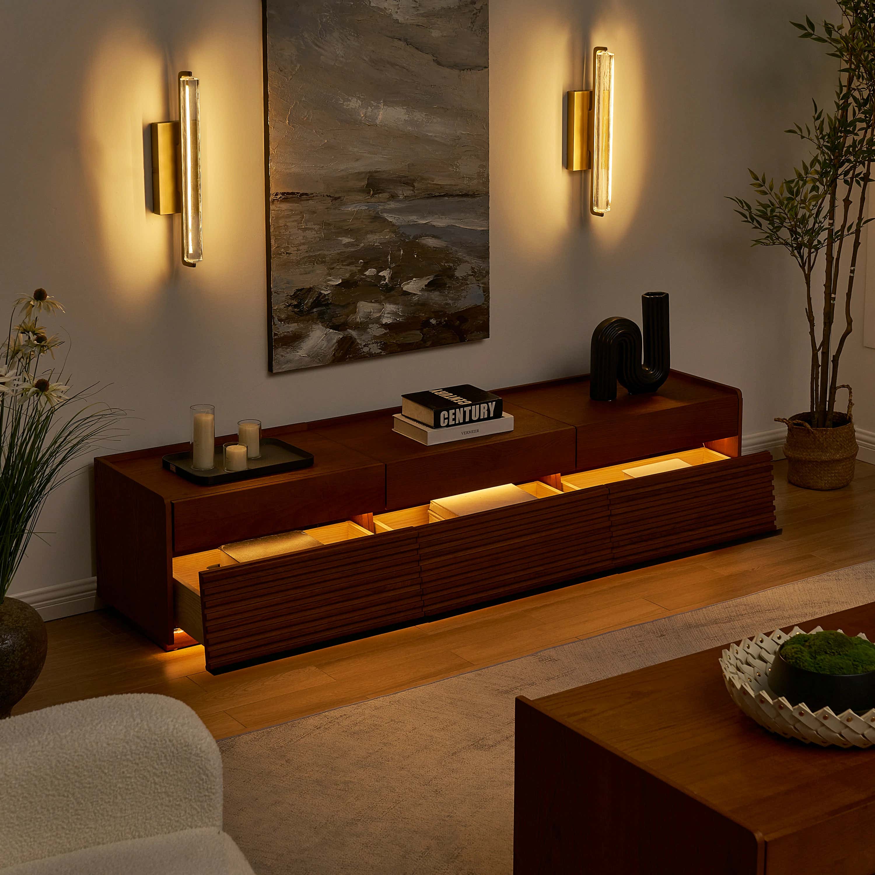 Devon Oak Media Console  71"