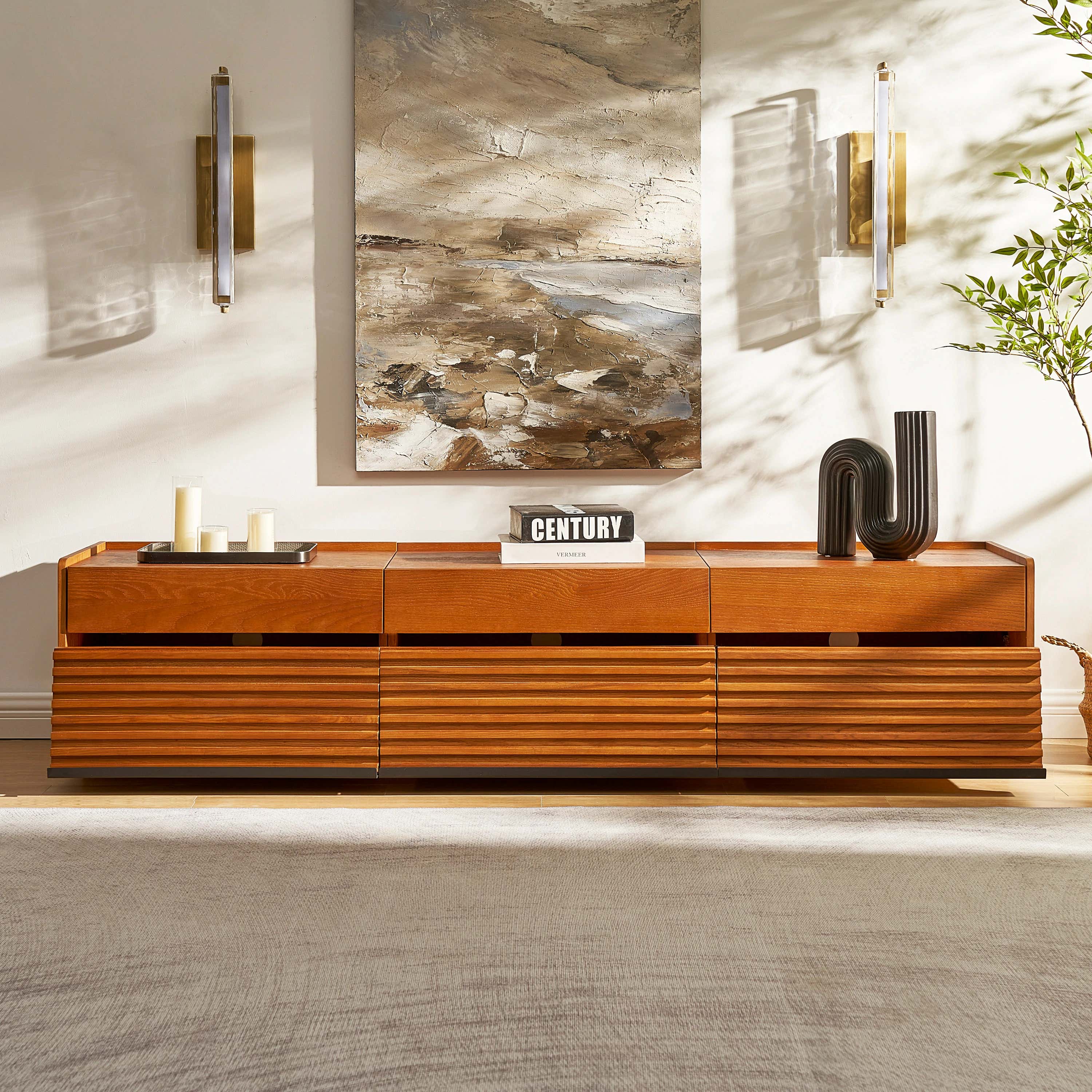 Devon Oak Media Console  71"