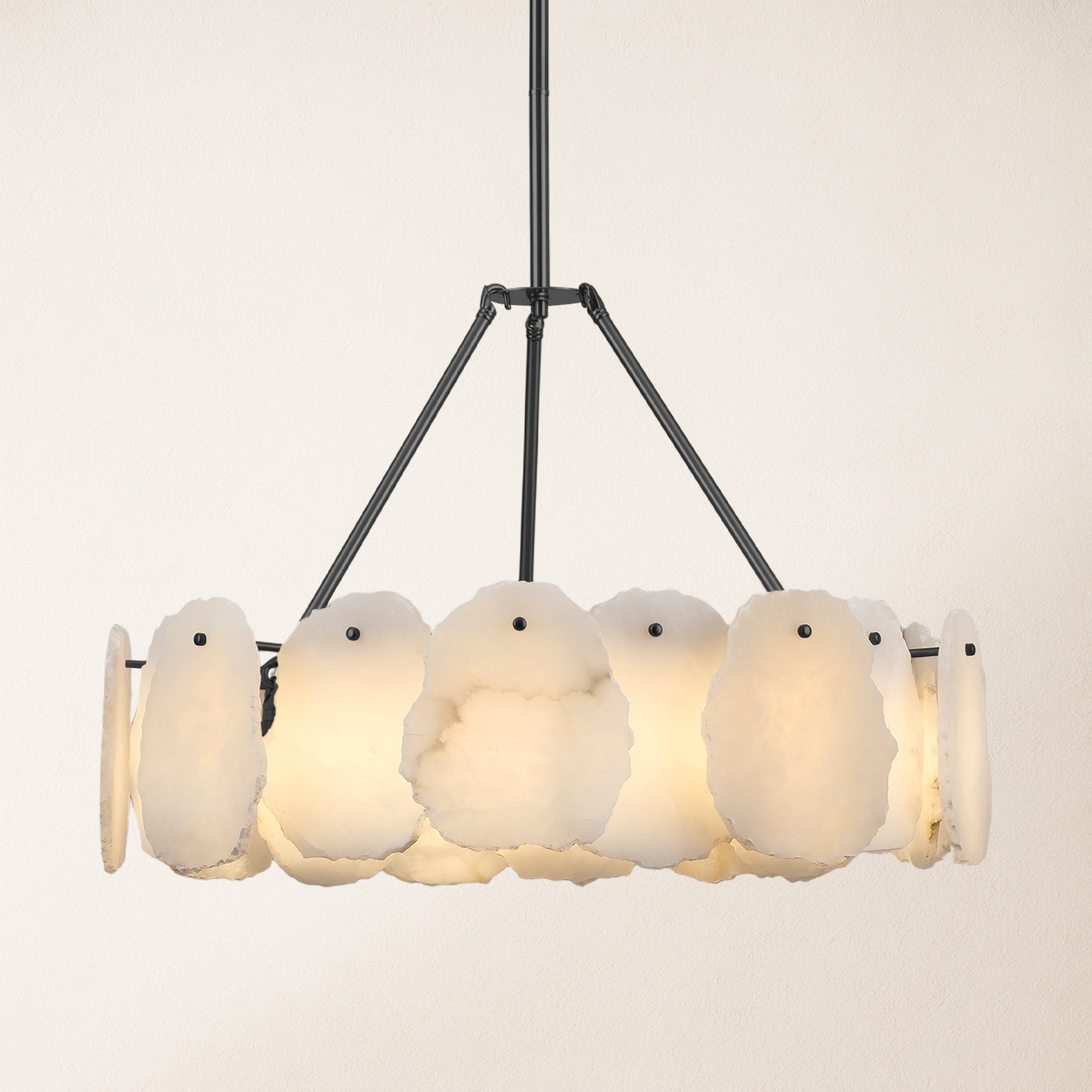 Moira Alabaster Round Chandelier 24"D