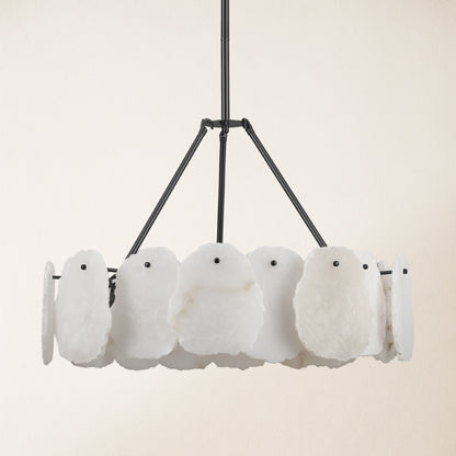 Moira Alabaster Round Chandelier 24"D