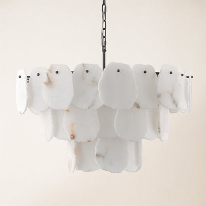 Moira Alabaster Multi-Tier Round Chandelier 32"D