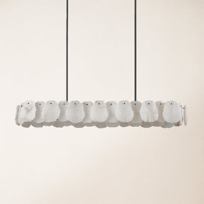 Moira Alabaster Oval Chandelier 58"W