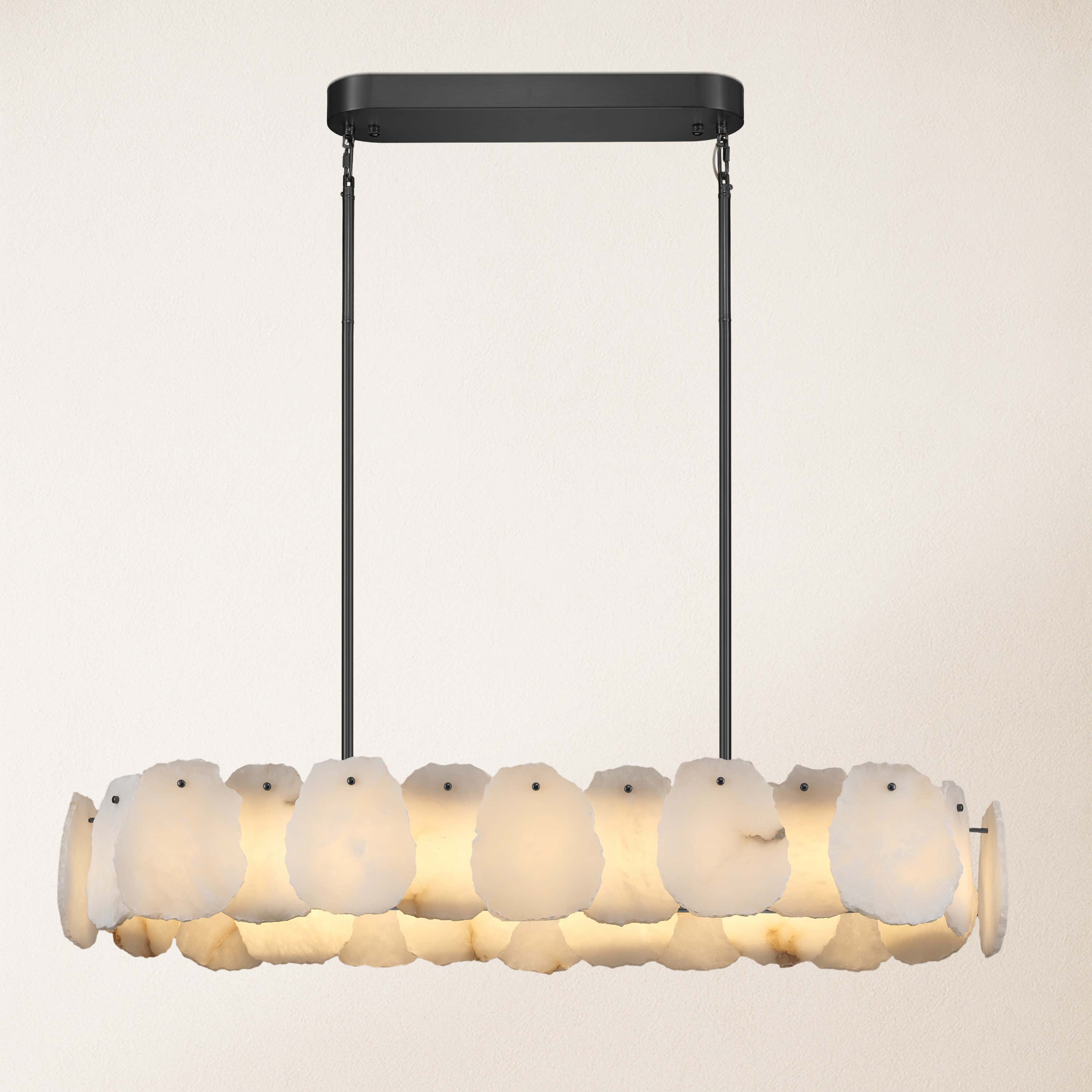 Moira Alabaster Oval Chandelier 43"W