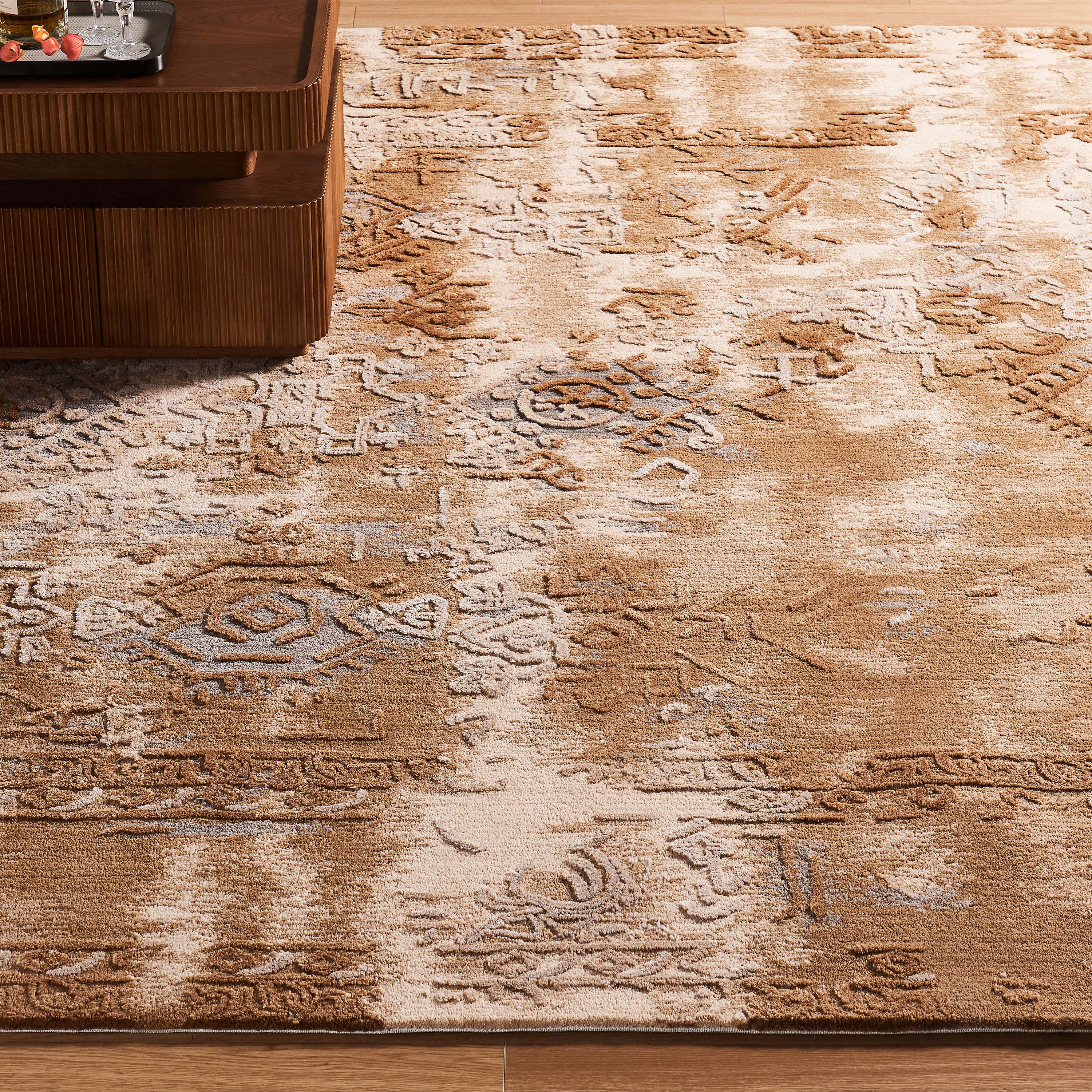 Aurelian Relief Wool-Blend Rug