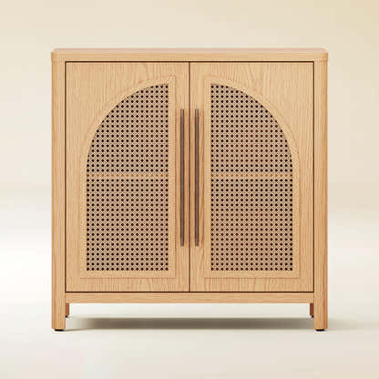 Arden Cane 32“ Oak Storage Cabinet