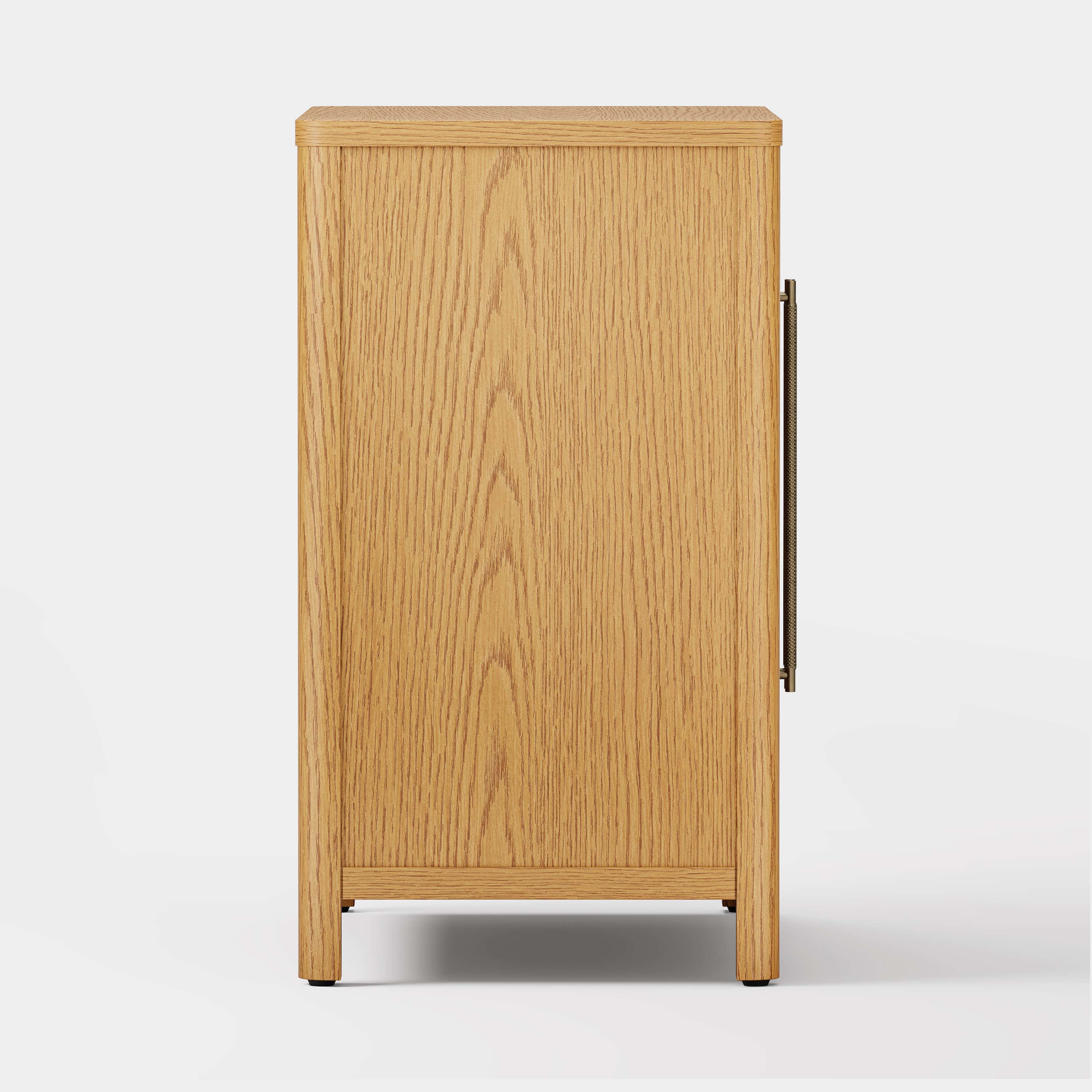 Arden Cane 32“ Oak Storage Cabinet