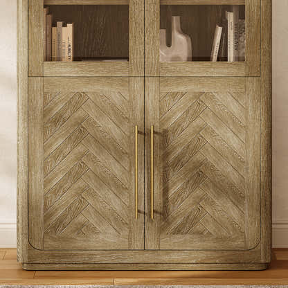 Marlowe Chevron Bookcase 40"W