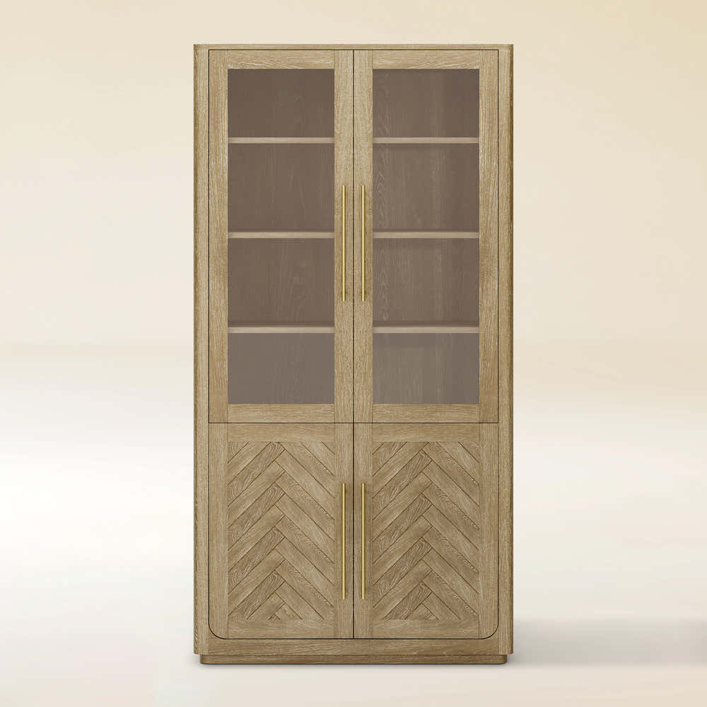 Marlowe Chevron Bookcase 40"W