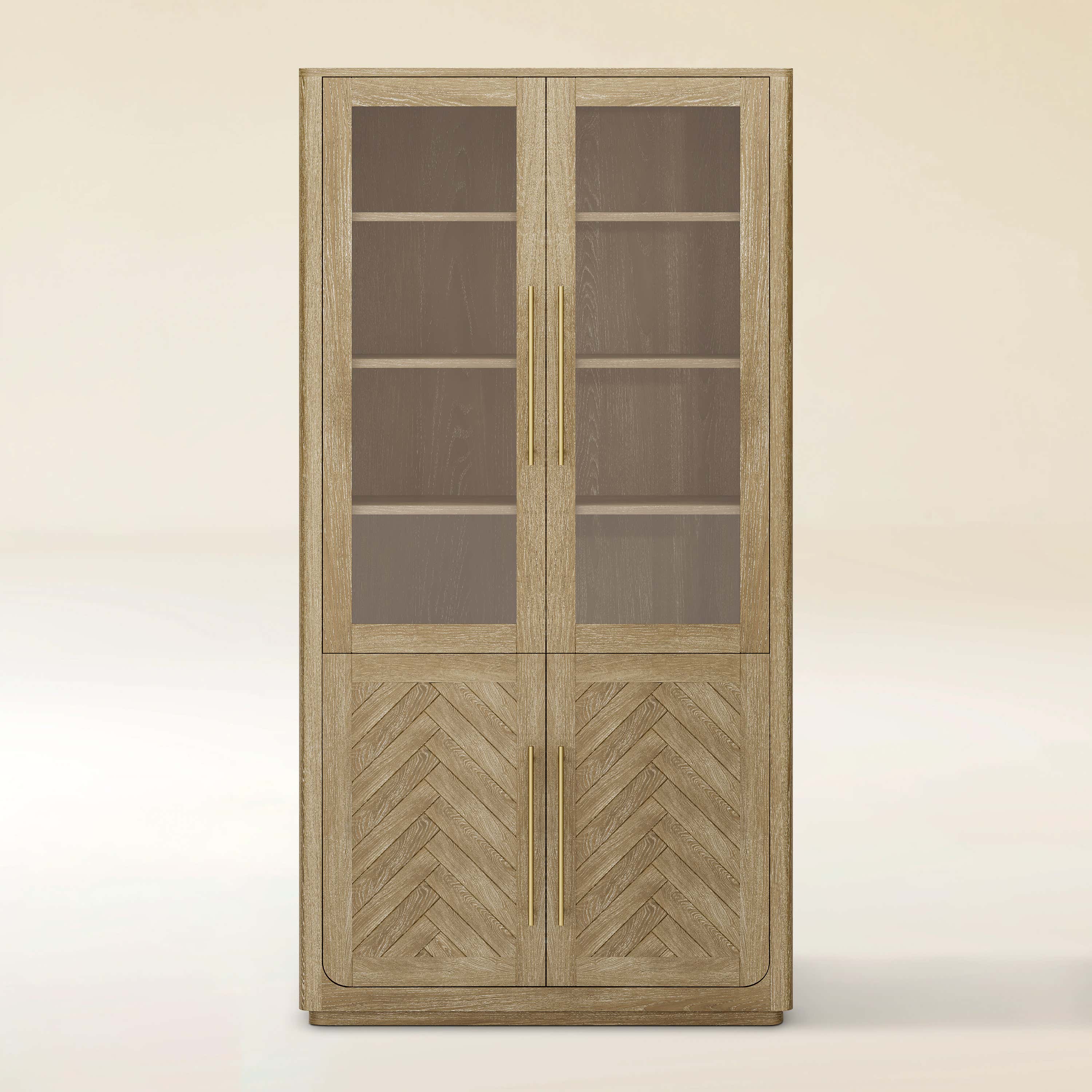 Marlowe Chevron Bookcase 40"W