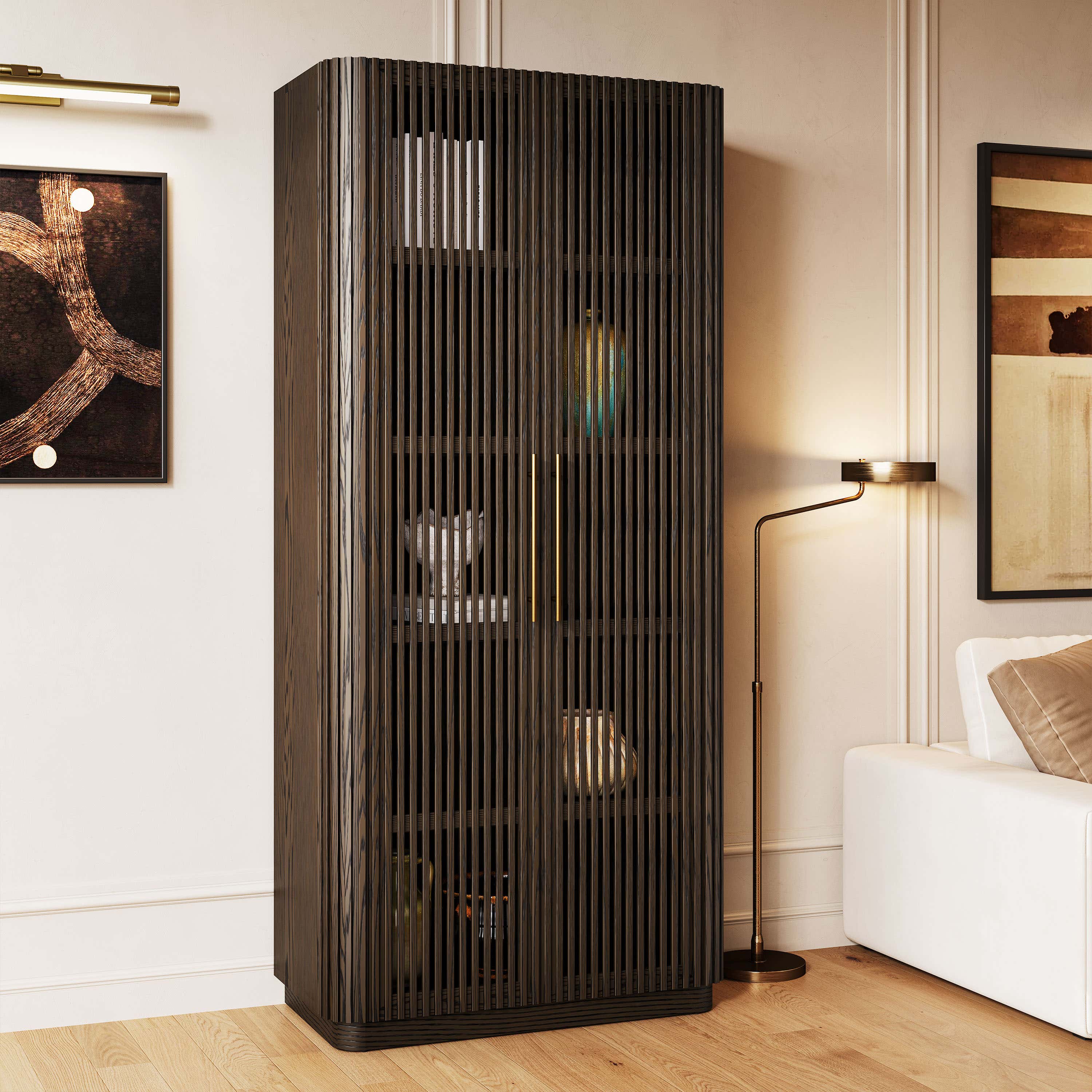 Marais Oak 89" Tall Storage Cabinet