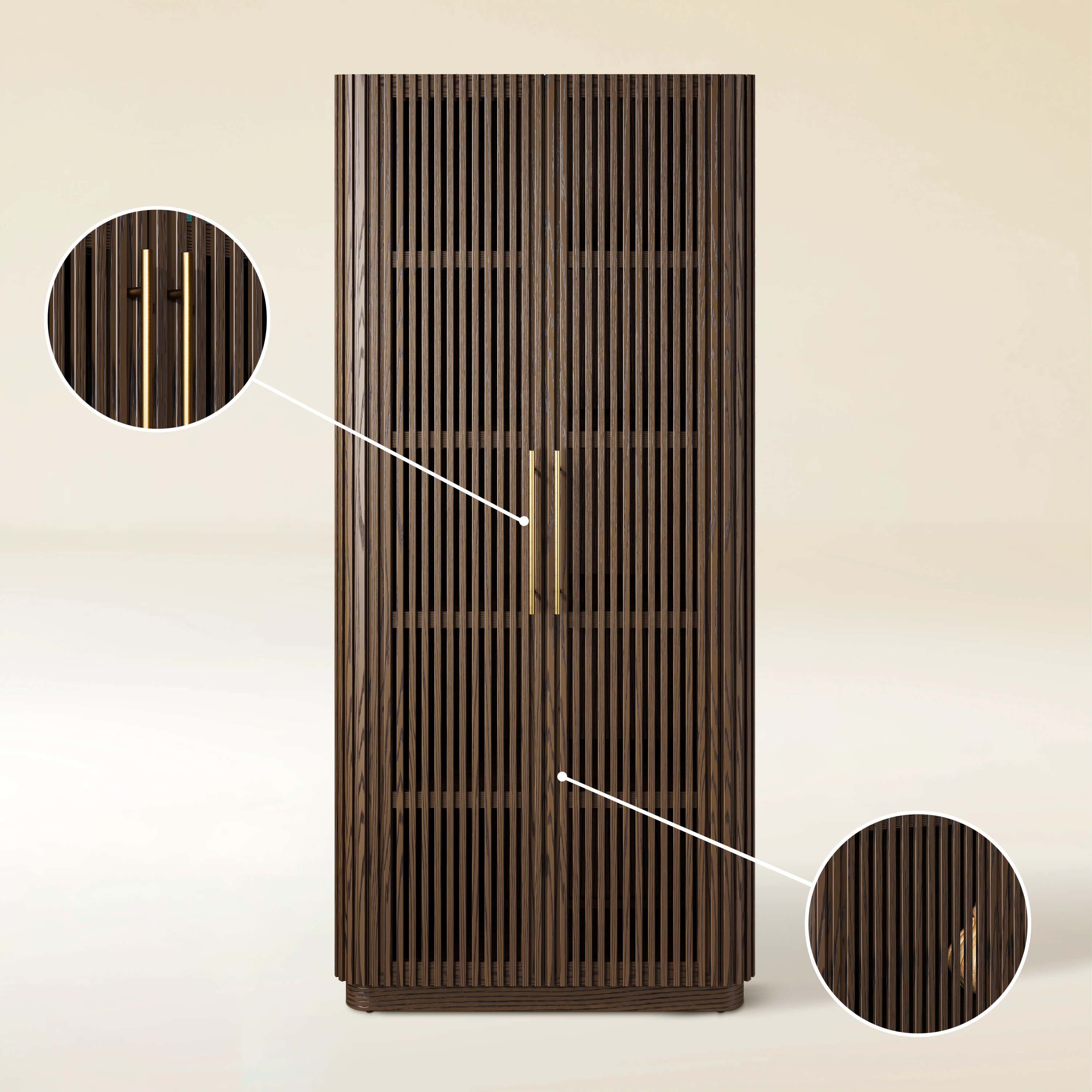 Marais Oak 89" Tall Storage Cabinet