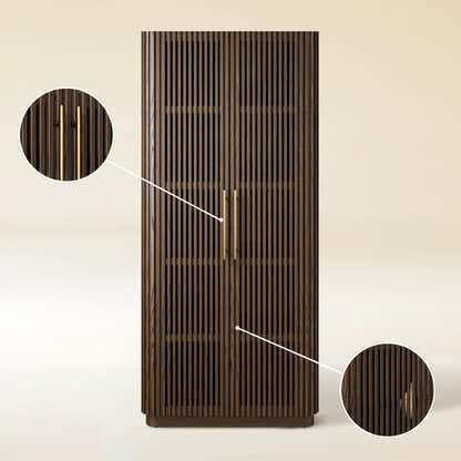 Marais Oak 89" Tall Storage Cabinet
