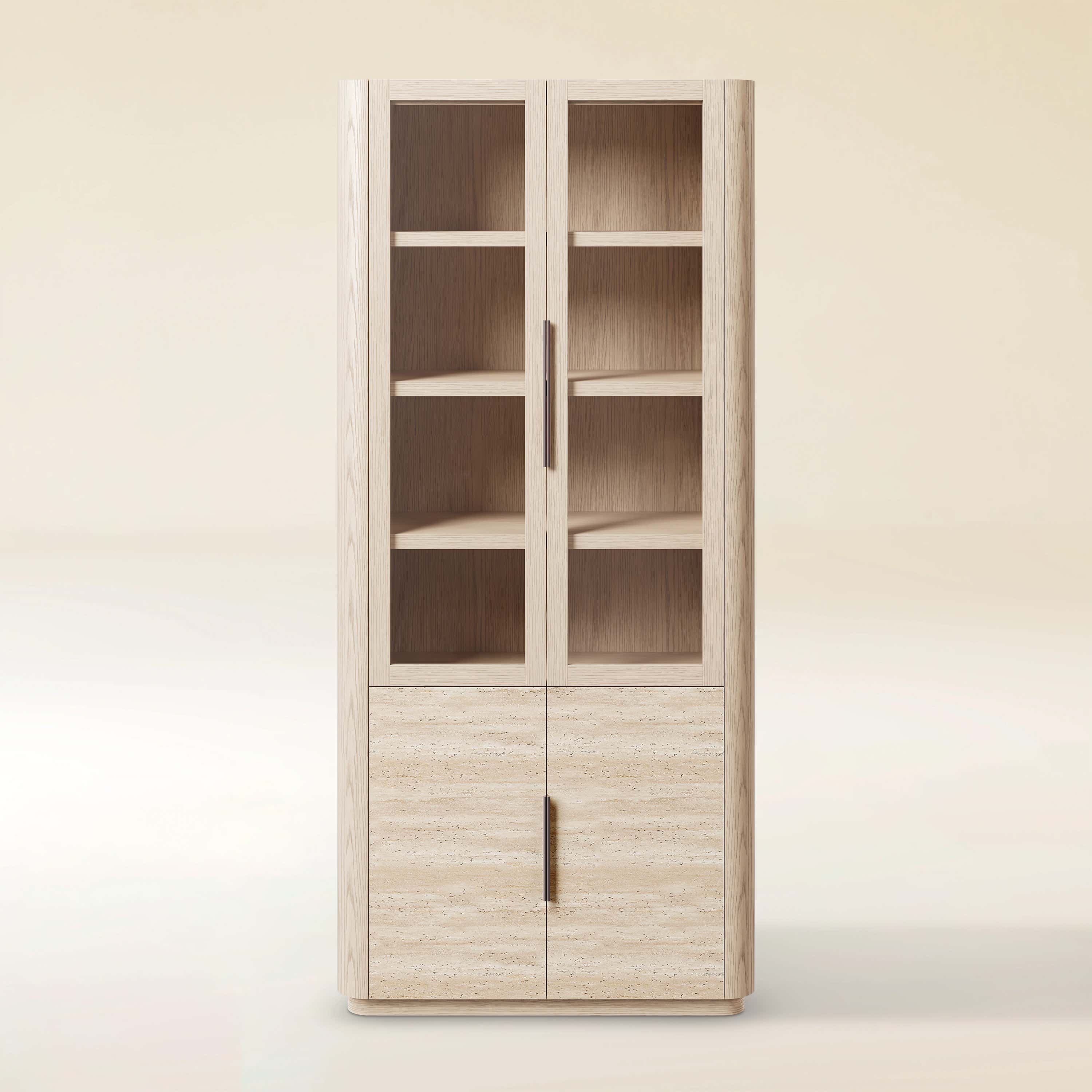Tivoli Bookcase with Cabinet 89"H