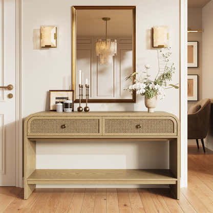 Vellore Console Table with Drawers 54"