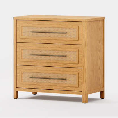 Arden Cane 94.5″ Oak Modular Media Console(Set of 3)