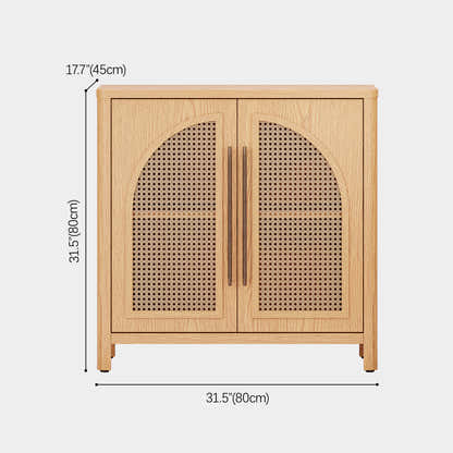 Arden Cane 94.5″ Oak Modular Media Console(Set of 3)