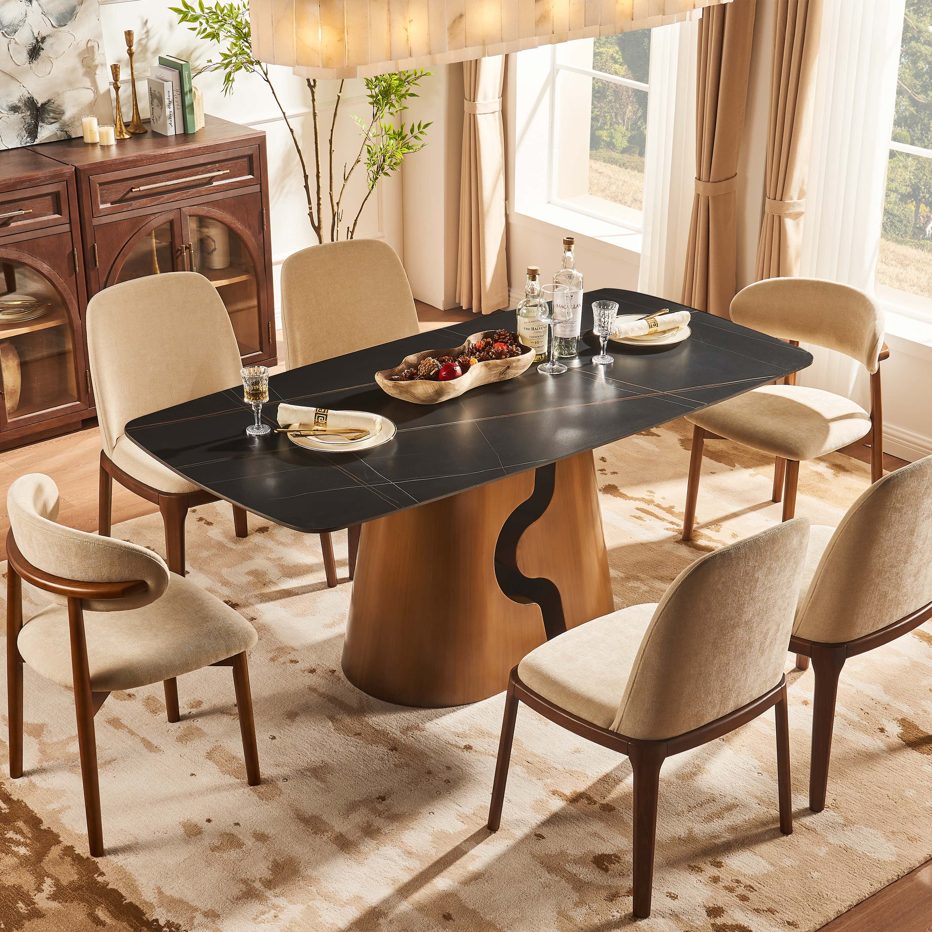 Synergy Sintered Stone Rectangular Dining Table 71"