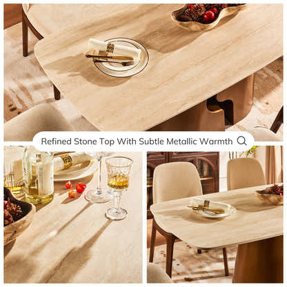 Synergy Sintered Stone Rectangular Dining Table 71"