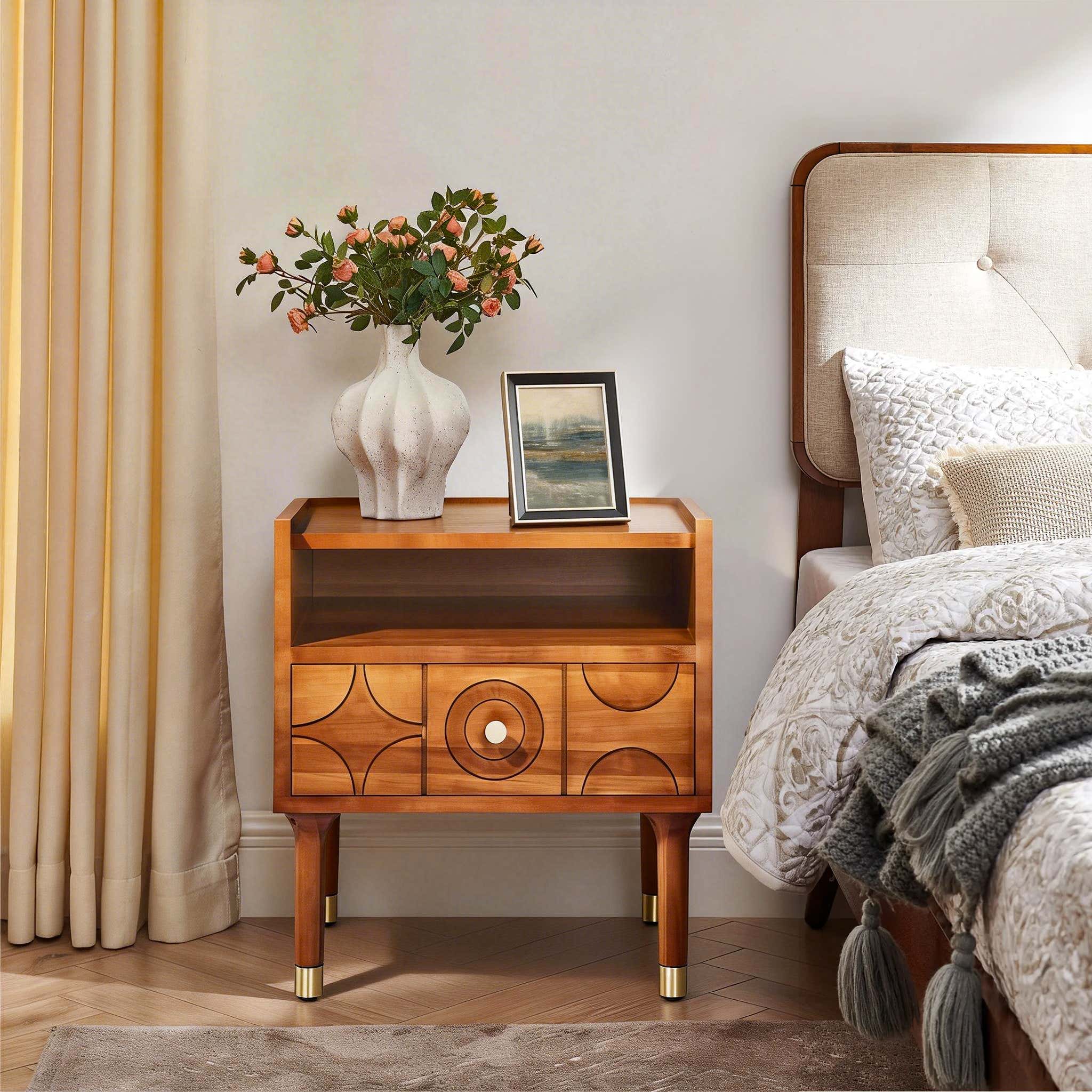 Rive Gauche Oak Nightstand 20"W