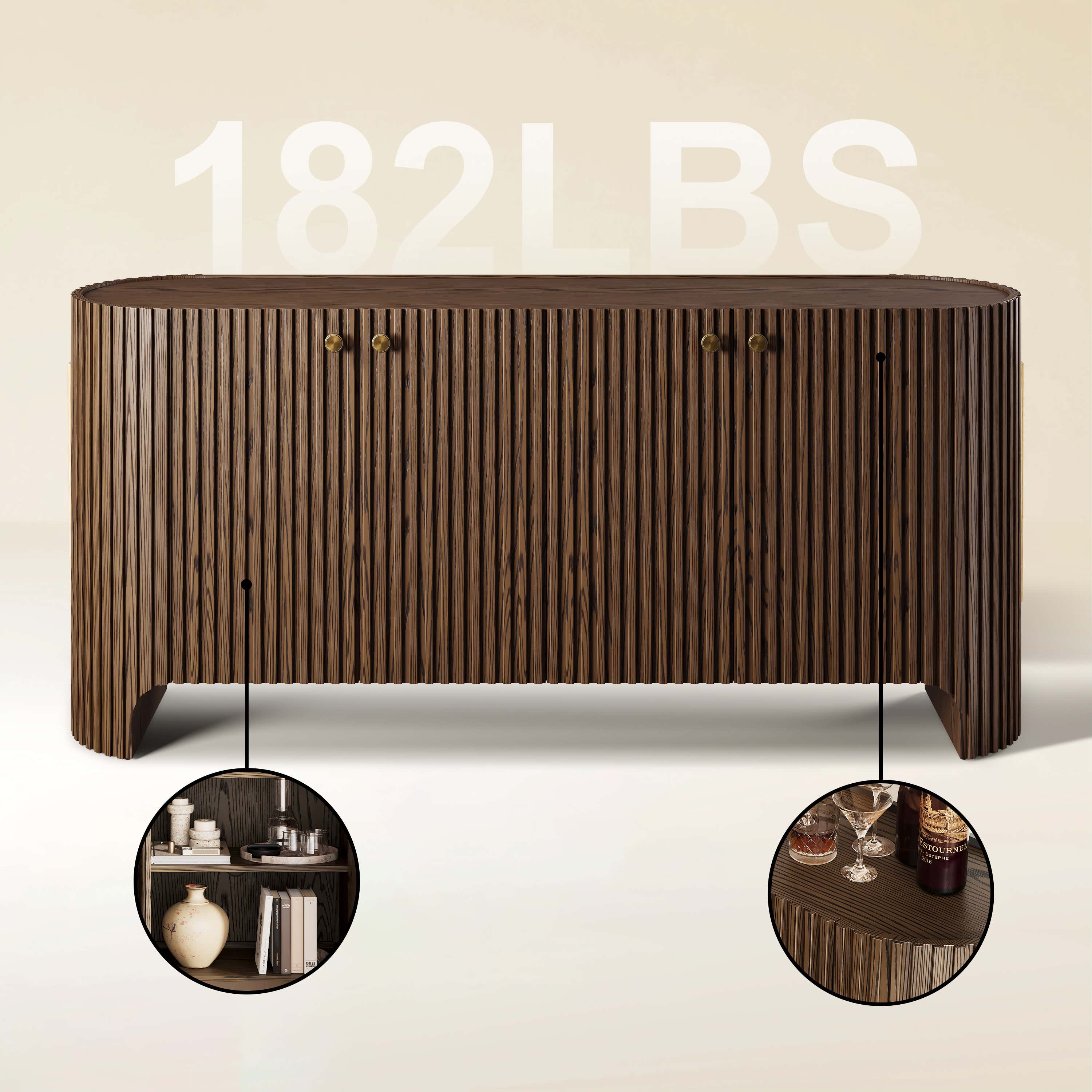 Marais Oak Sideboard 72" W