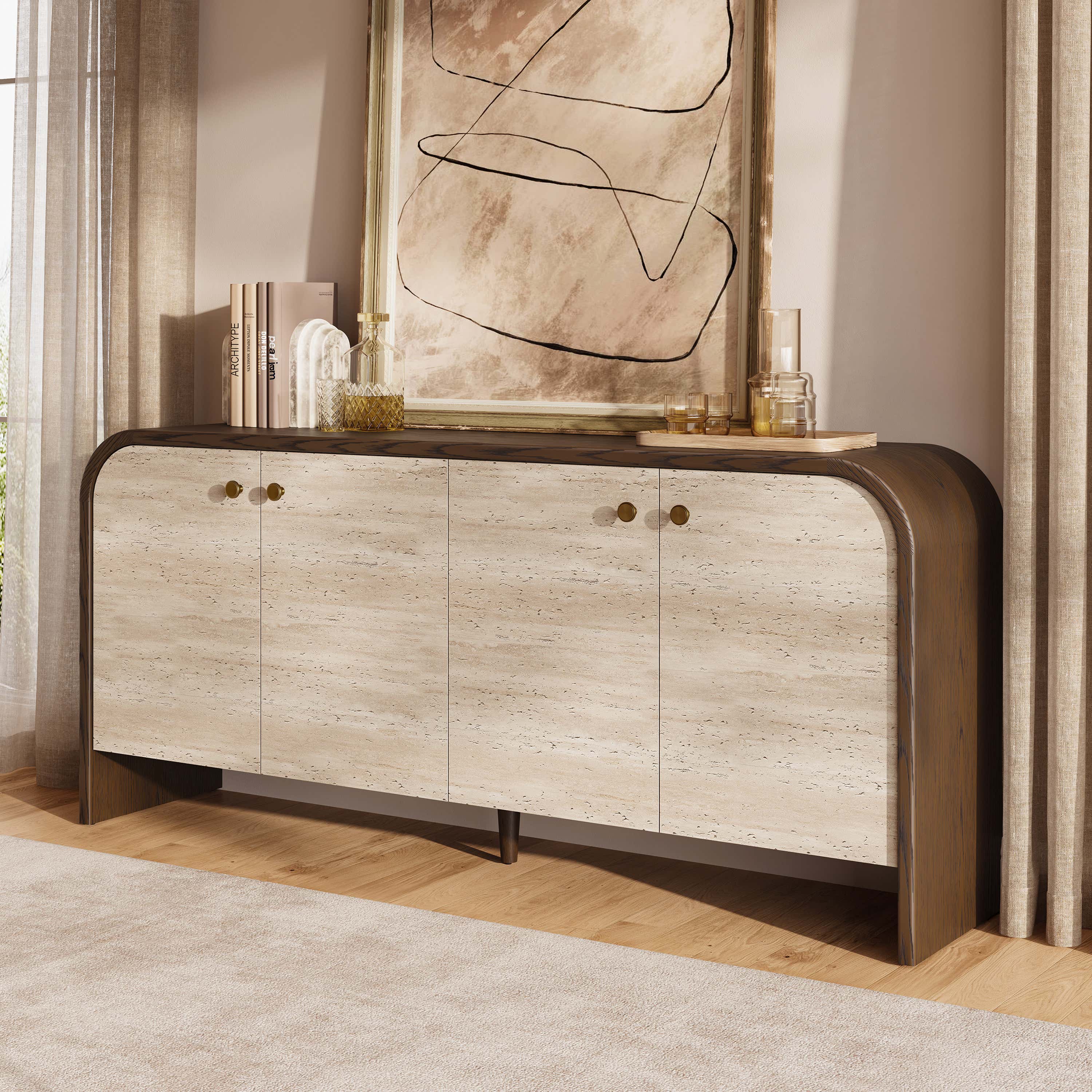 Tivoli Truffle Oak Sideboard 71"W