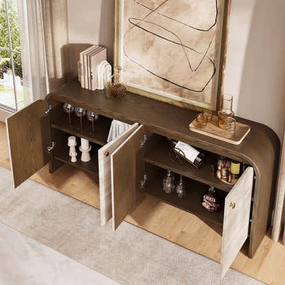 Tivoli Truffle Oak Sideboard 71"W