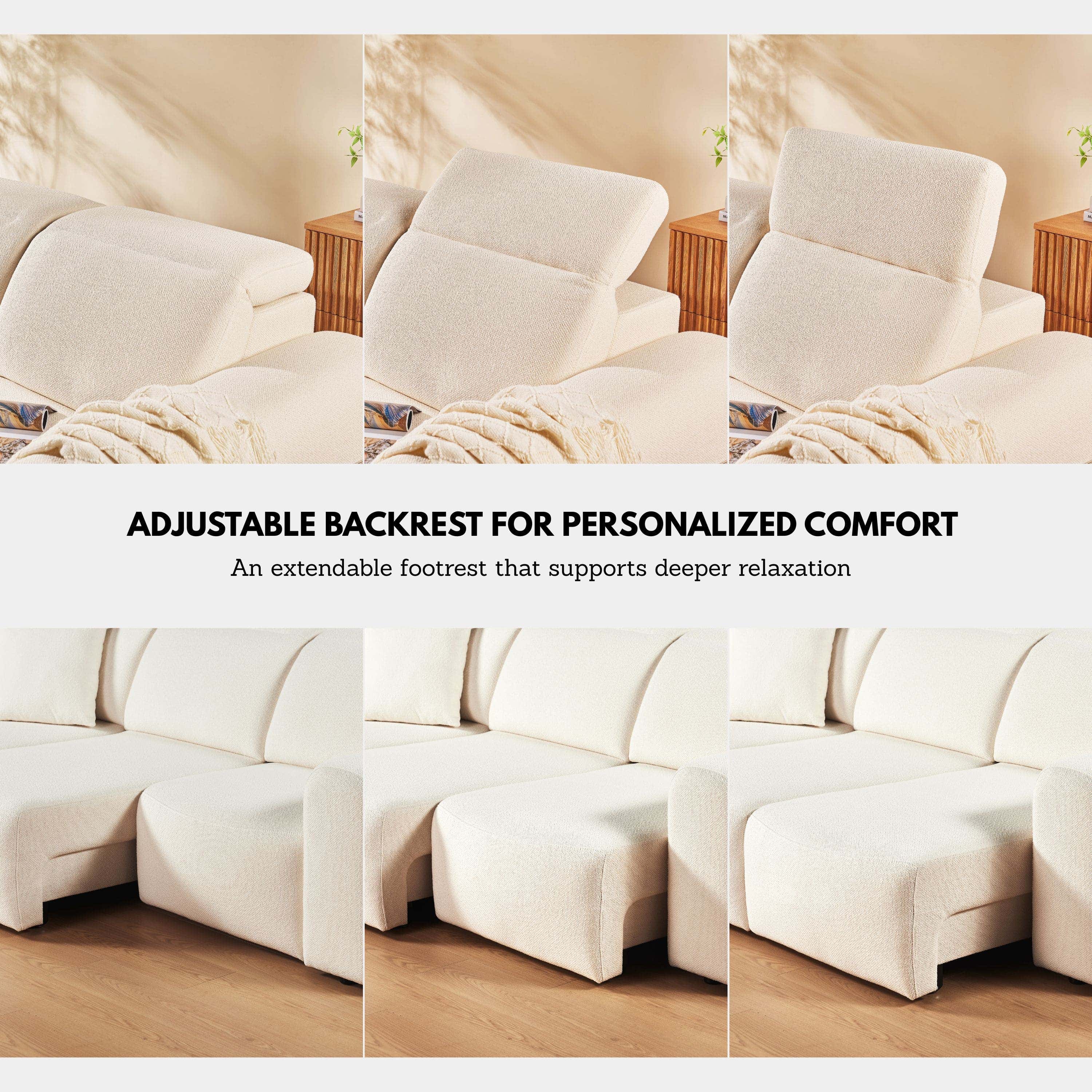 Elara Arched 110" Modular Electric Recliner Sofa