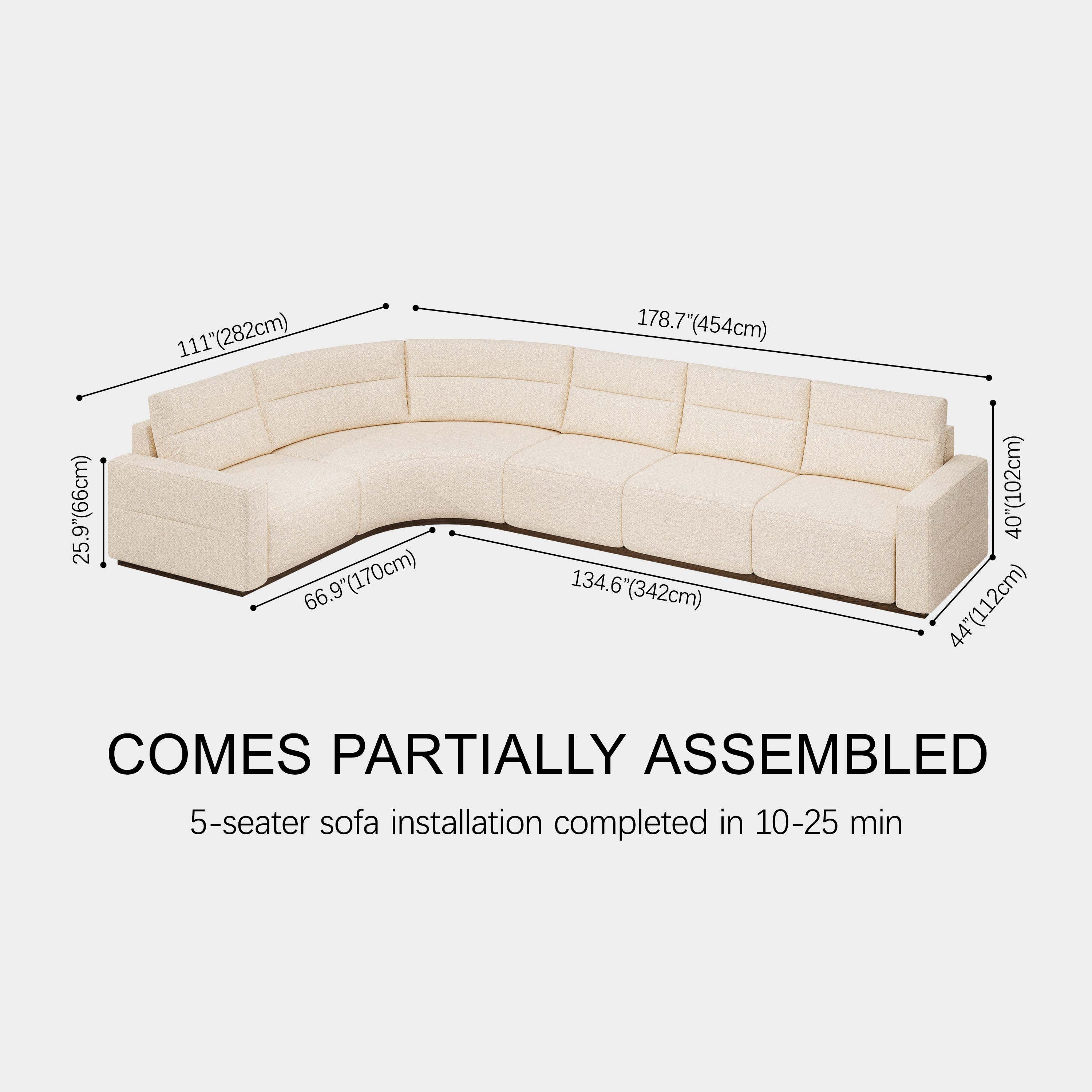 Aspen Modular Power Reclining Sectional Sofa (5-Piece)