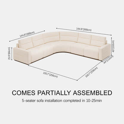 Aspen Modular Power Reclining Corner Sectional Sofa (5-Piece)