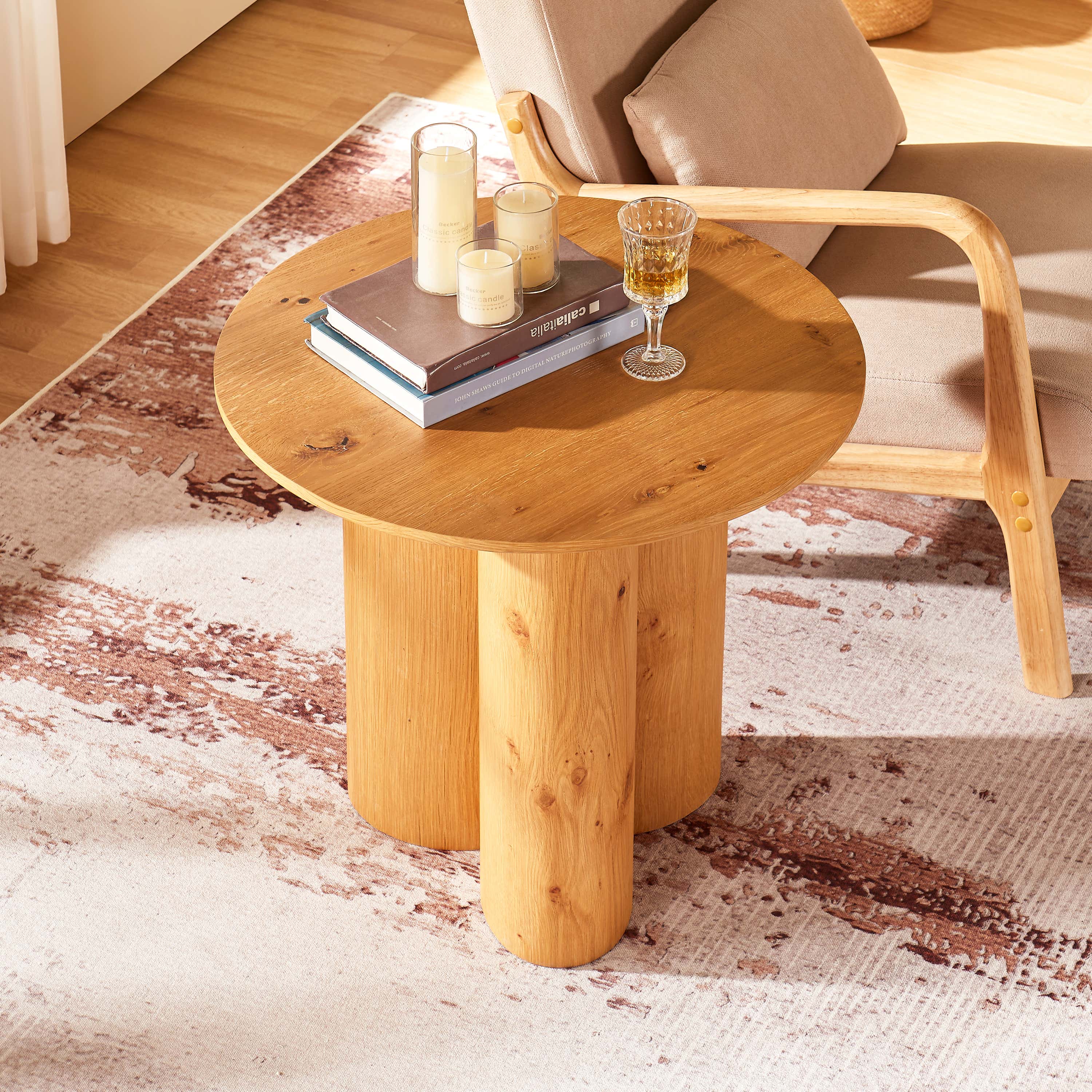 Trefoil Round Side Table 24"