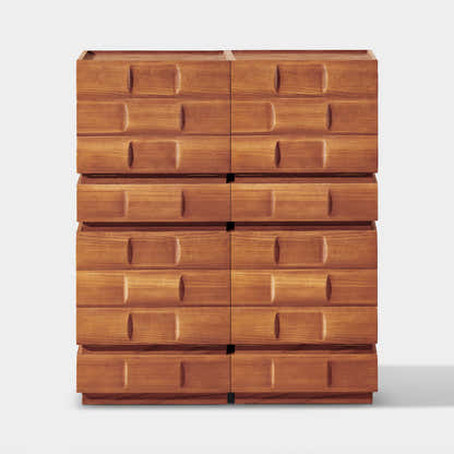 Terra Cube Emboss Cabinet (Set of 2)