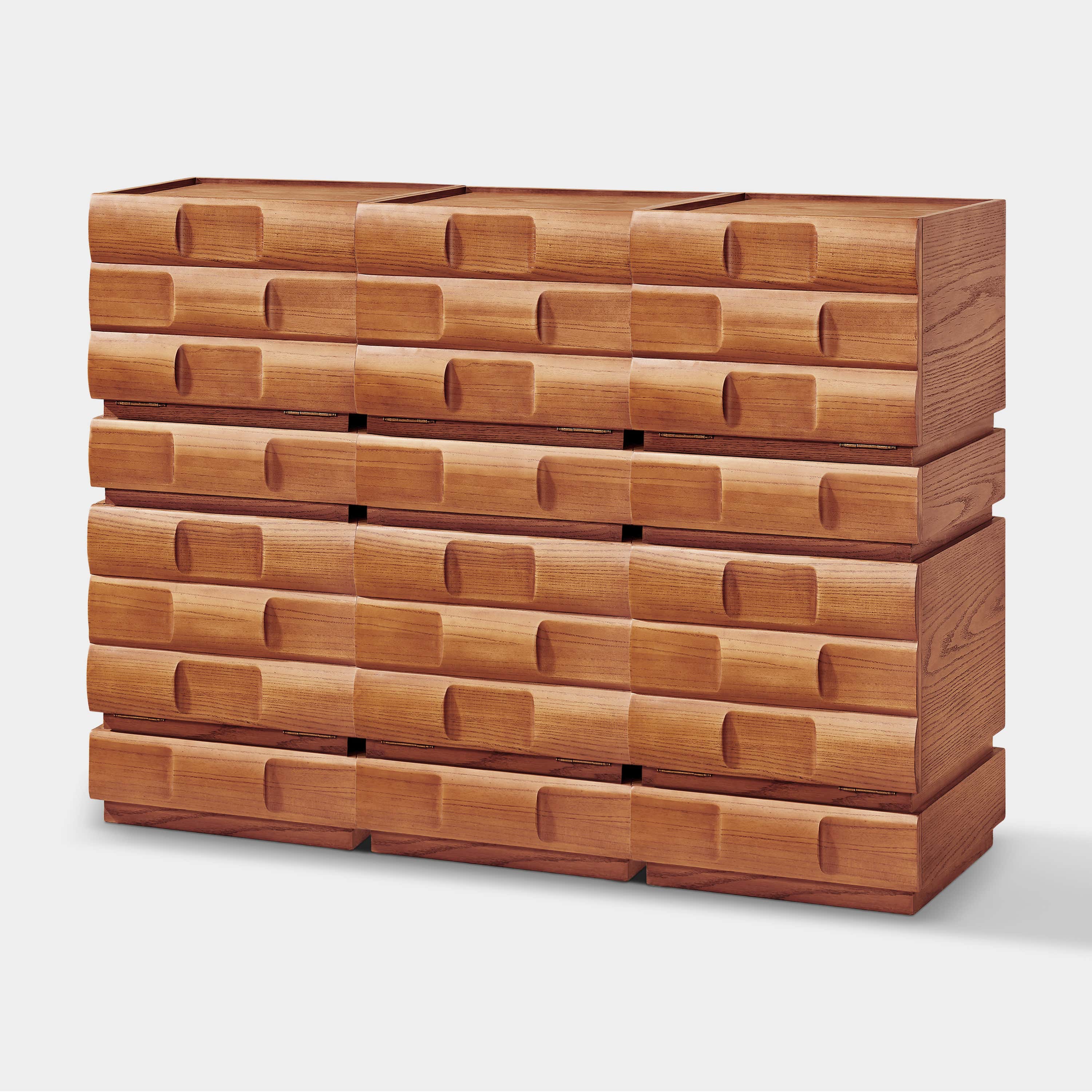 Terra Cube Emboss Cabinet (Set of 2)