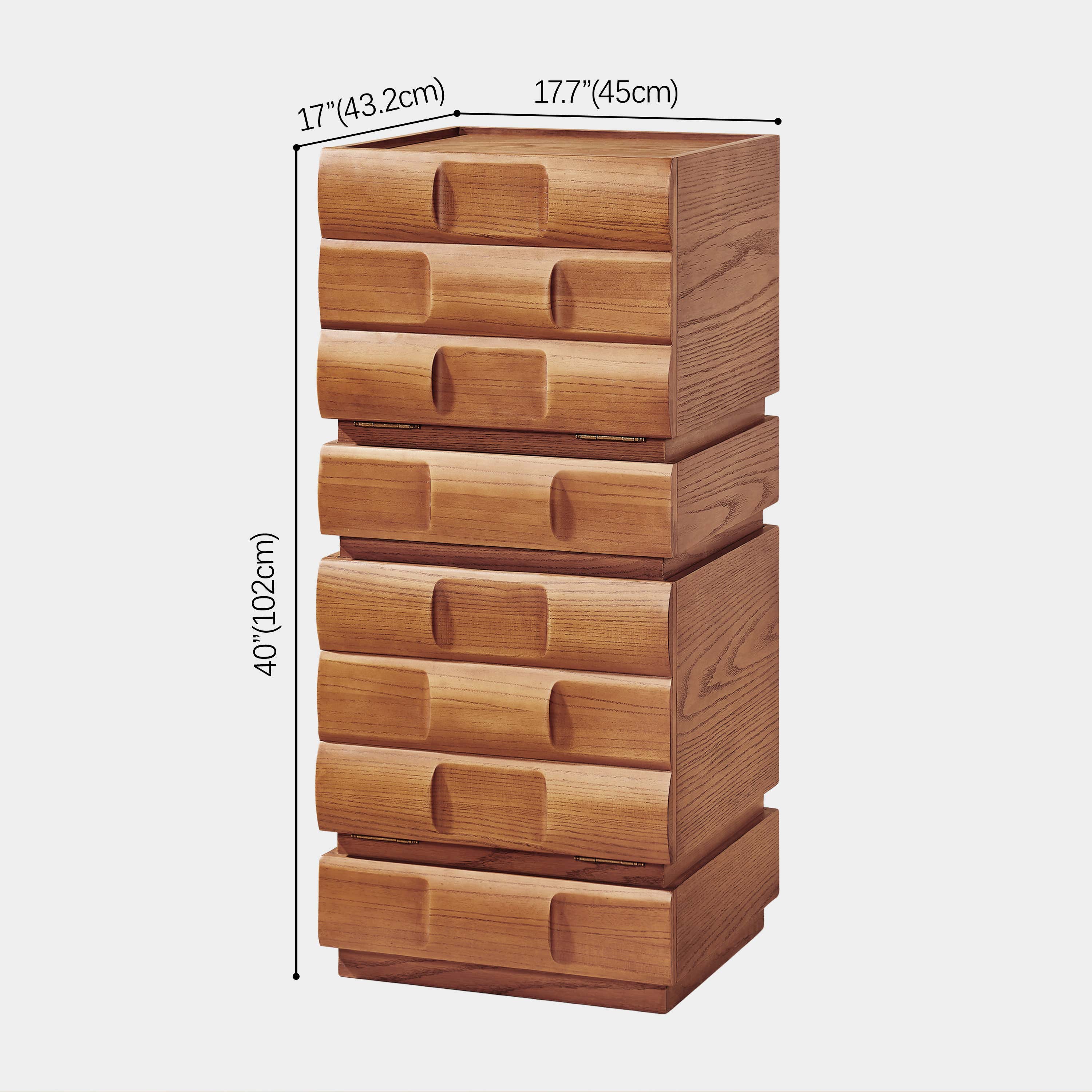 Terra Cube Emboss Cabinet(set of 2)