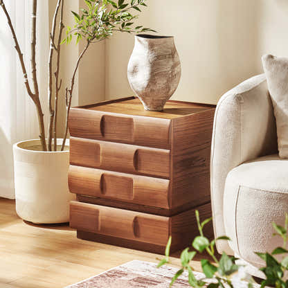 Terra Cube Emboss Nightstand 18”