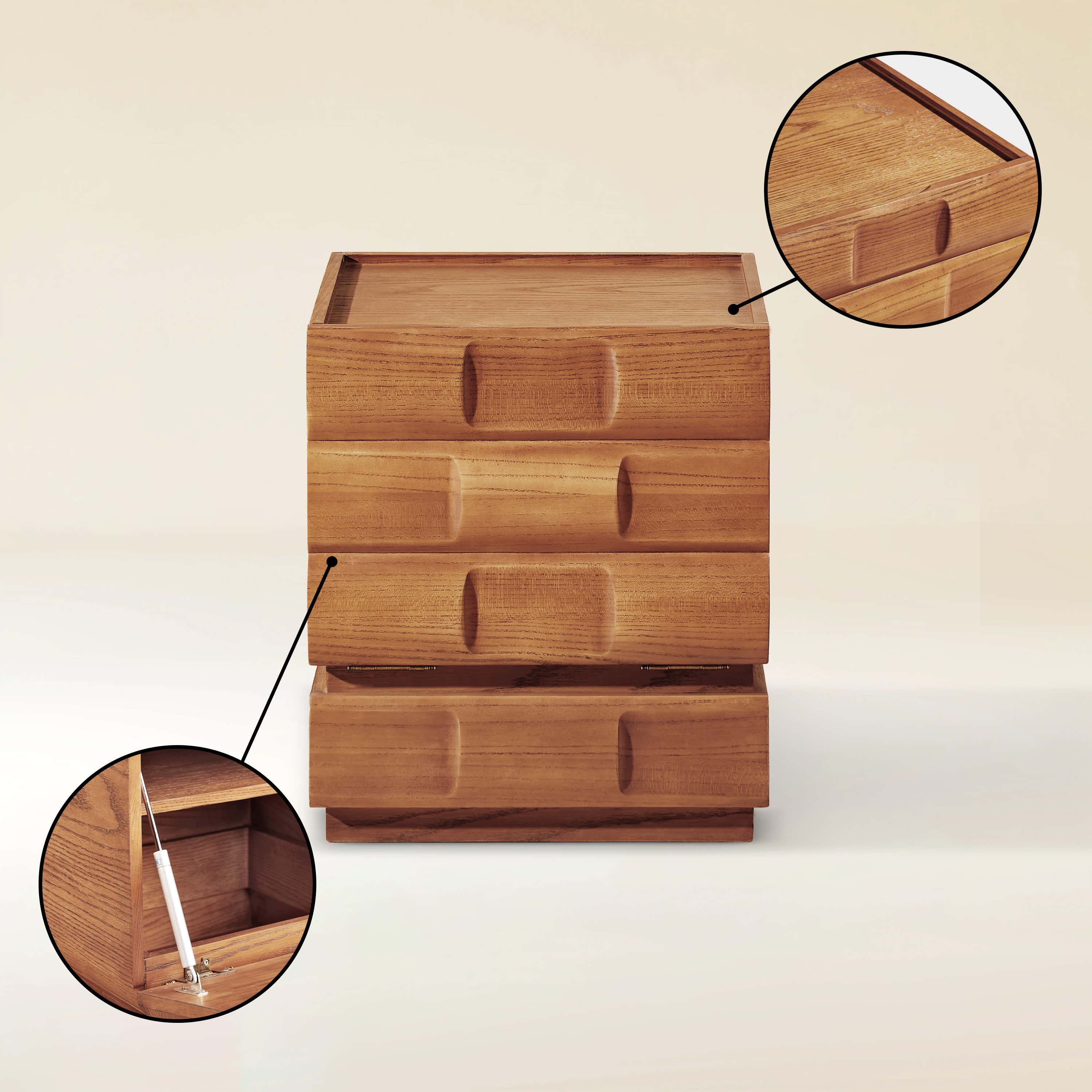 Terra Cube Emboss Nightstand 18”