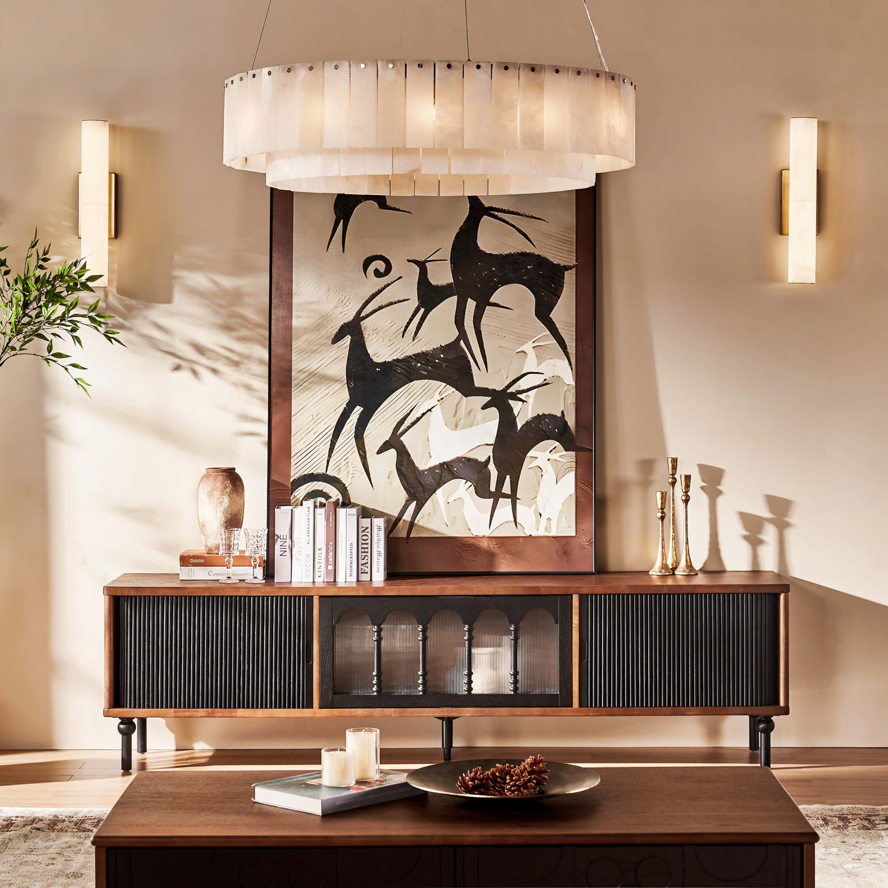 Marais Oak Media Console 78"