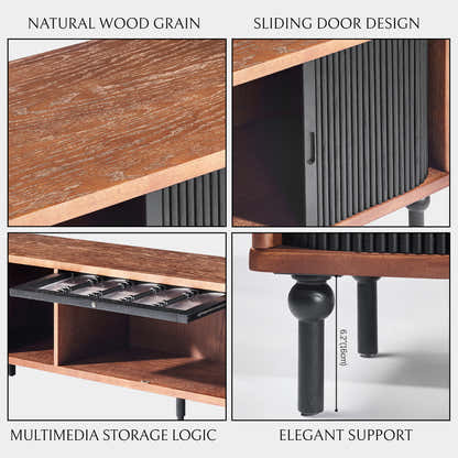 Marais Oak Media Console 78"