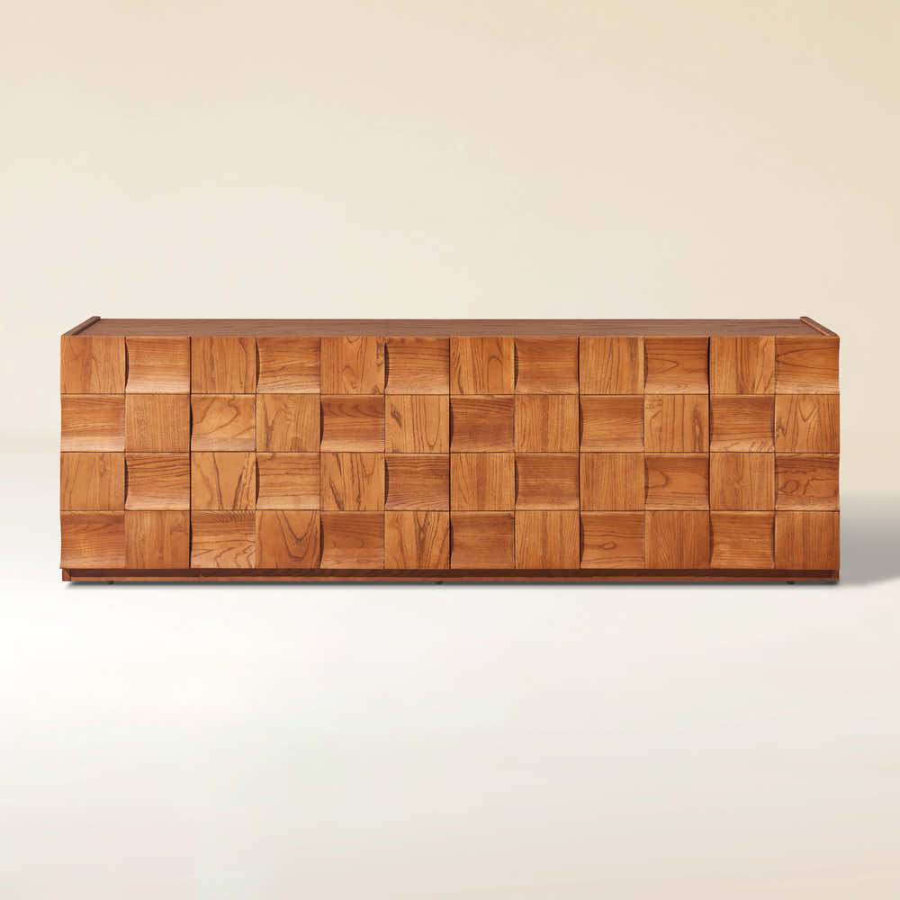 Terra Cube Emboss  Media Console 71”