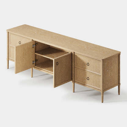 Maison Oak Media Console 84"