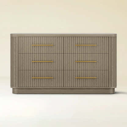 Sinclair Fluted 6-Drawer Chest 60"W