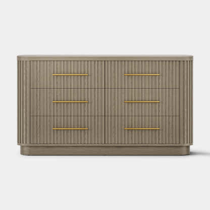Sinclair Fluted 6-Drawer Chest 60"W